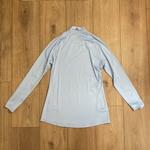 J.Lindeberg | Light Blue Mock Neck Long Sleeve Kate Compression Top | Large - Picture 6 of 6